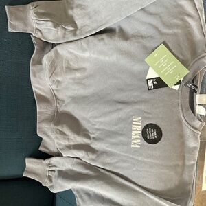 Cropped nirvana crewneck